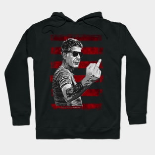 Anthony Bourdain-Middle Finger-Grunge Style Hoodie